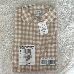 J Cree Button down Plaid long sleeve shirt